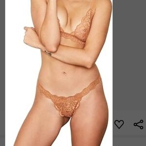 Free people x We are HAH (Hot as Hell) T String Me a Thong L Brown Sugar NEW!